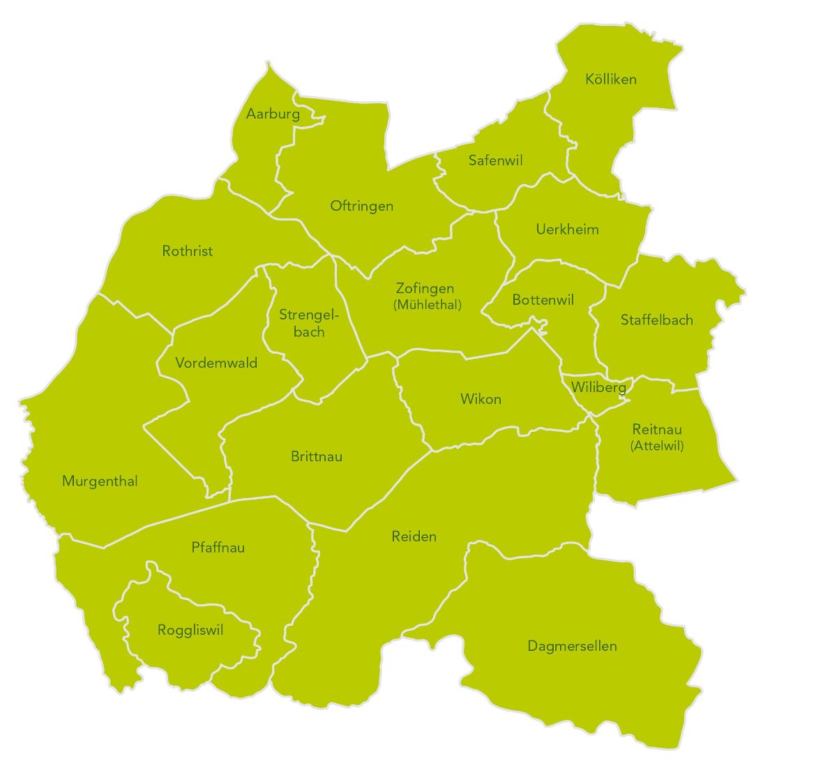 Mitgliedsgemeinden Regionalverband zofingenregio Gemeinden ZofingenRegio Regionalverband 2022-12.jpg
